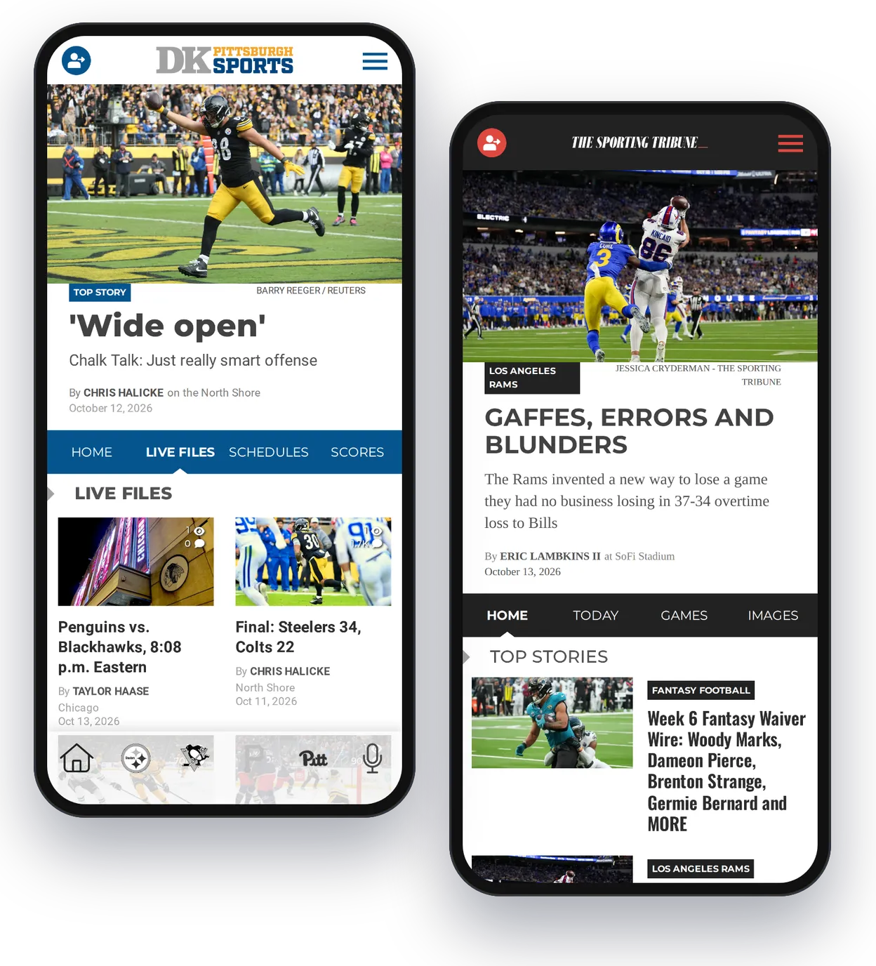 Live game coverage on DK Pittsburgh Sports and The Sporting Tribune